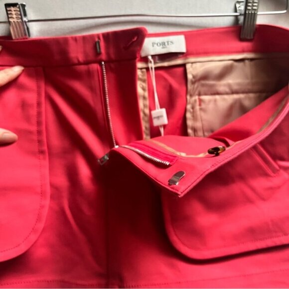 NWT Ports 1961 coral color mini skirt Sz 6 - Picture 4 of 12
